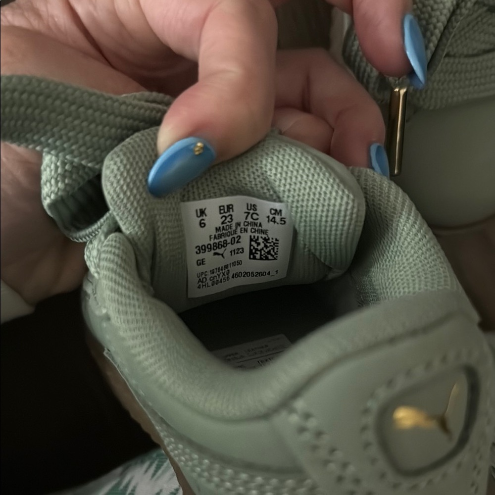 Puma Fenty Kids Shoes - Green - size 7C - Picture 2 of 7